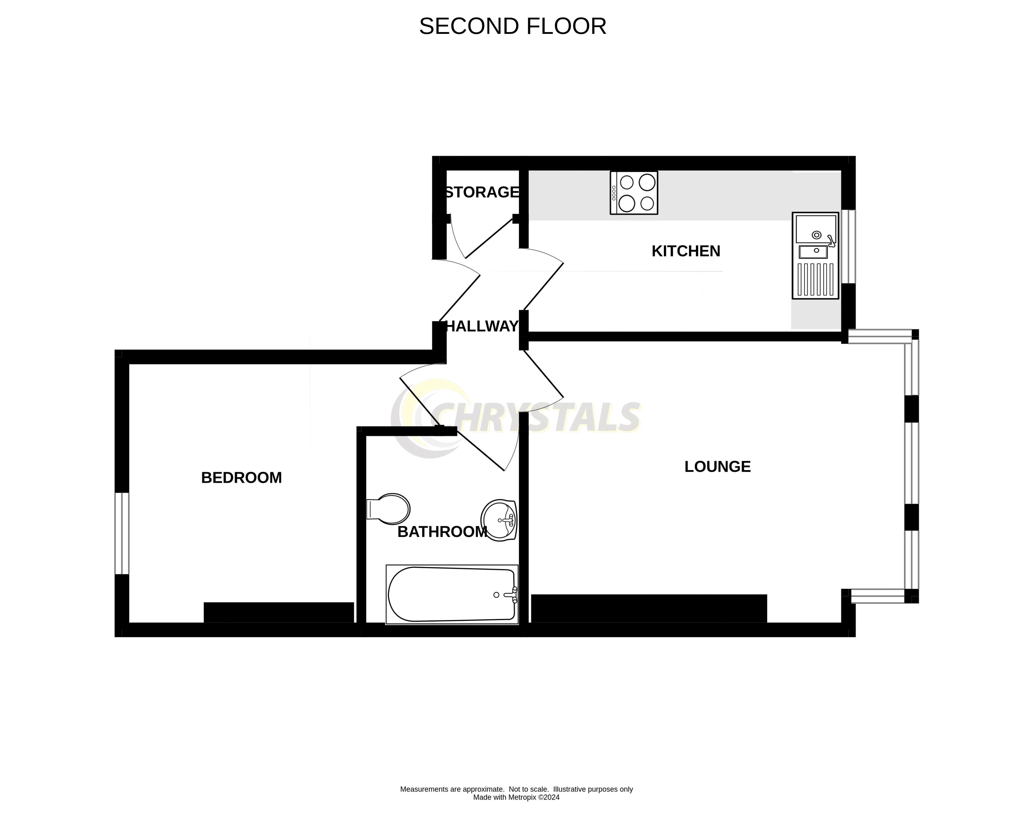 Floorplan — Flat 3, 22A Derby Road, Douglas IM2 3ET.