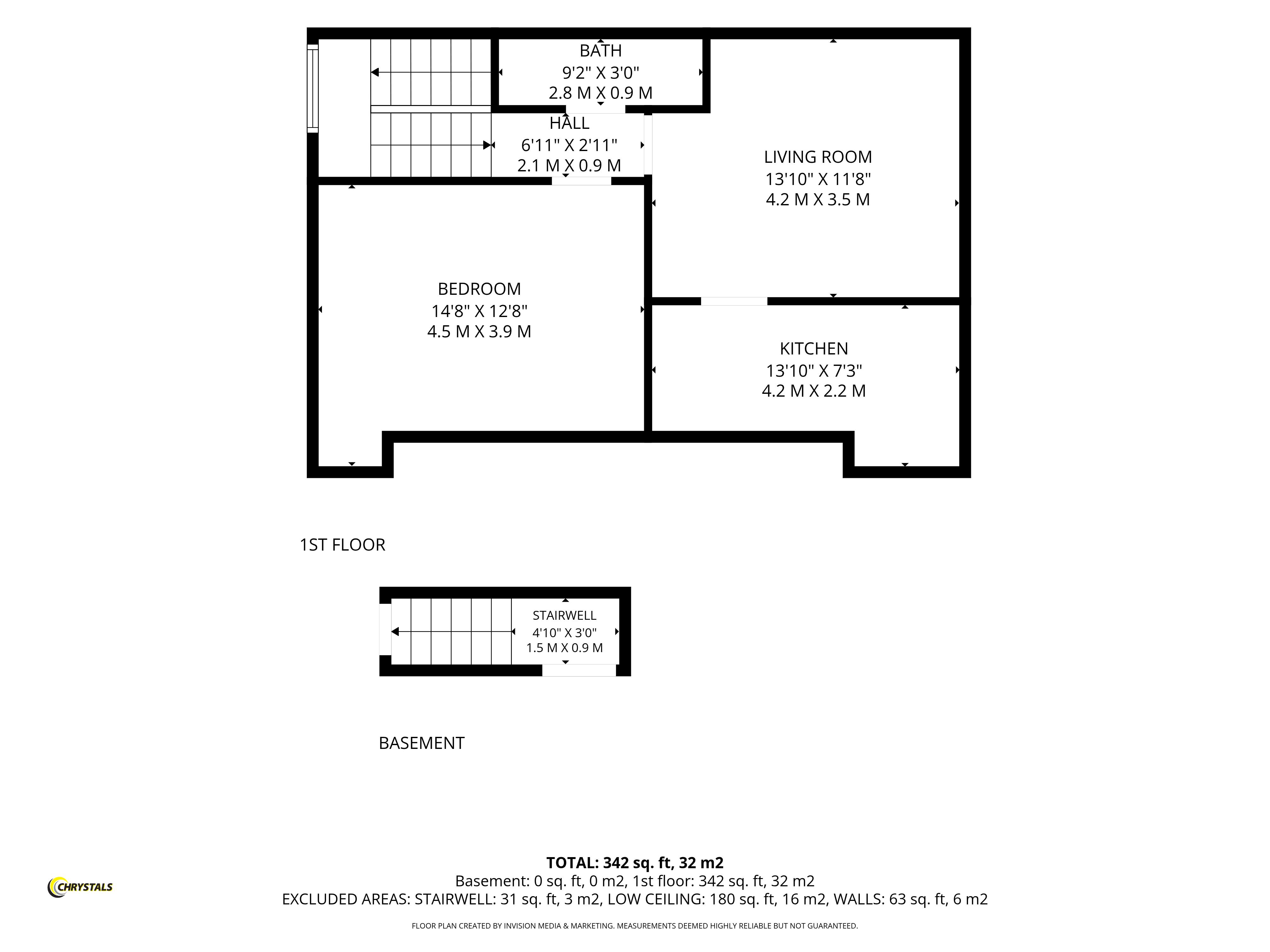 Floorplan — Flat 3, 24 Castle Street, Douglas IM1 2EZ.
