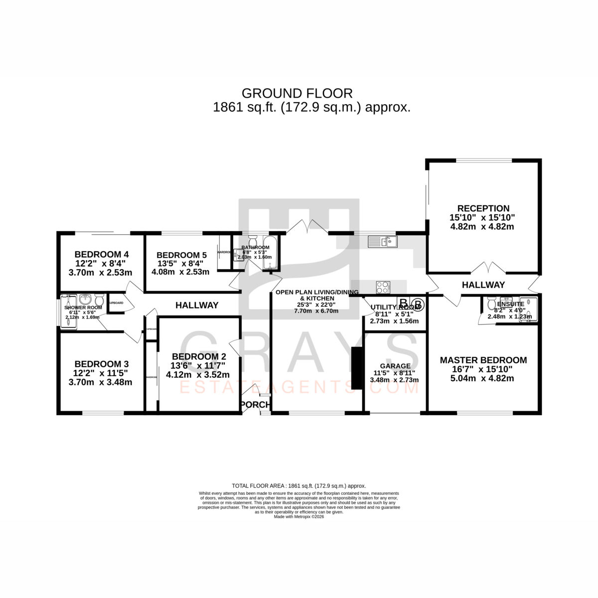 Floorplan — Highfield Crescent, Isle Of Man, IM3 3, Onchan.