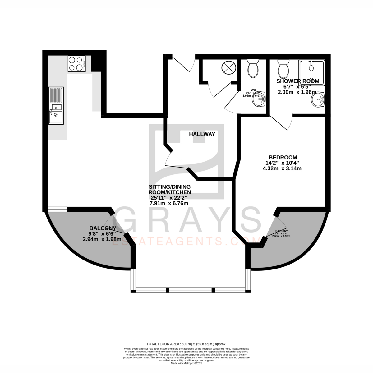 Floorplan — Queens Apartments, Isle Of Man,, Douglas.