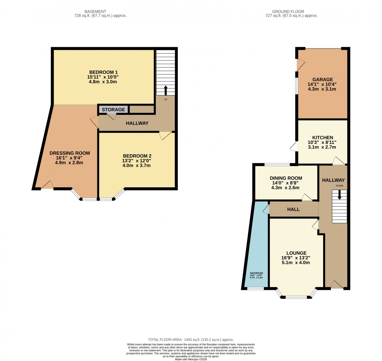 Floorplan — Flat 1, 1-2, Woodville Terrace, Douglas, IM2 4HA.