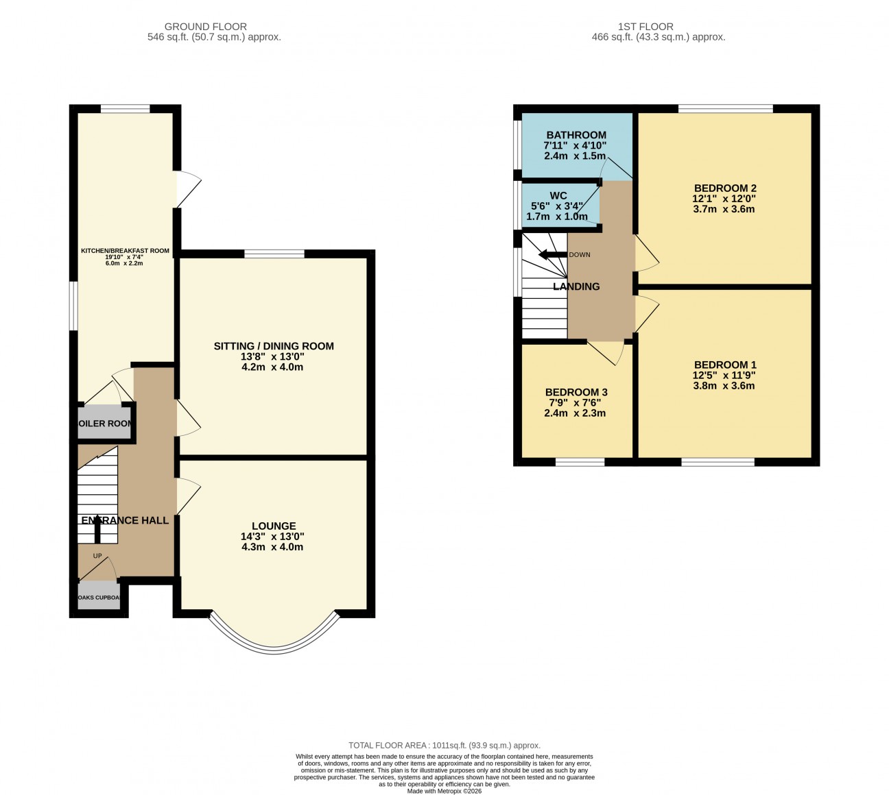 Floorplan — 23, Terence Avenue, Douglas, IM2 5BN.
