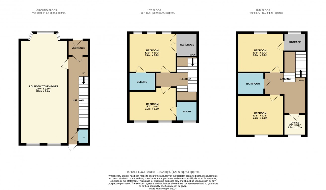 Floorplan — 1 Crellins Court, Grosvenor Road, Douglas, Isle of Man, IM1 3AU.
