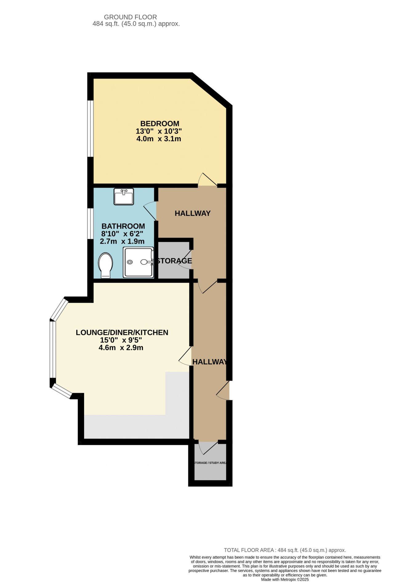 Floorplan — Belvedere Court, Flat 10, Mooragh Promenade, Ramsey, IM8 3AG.