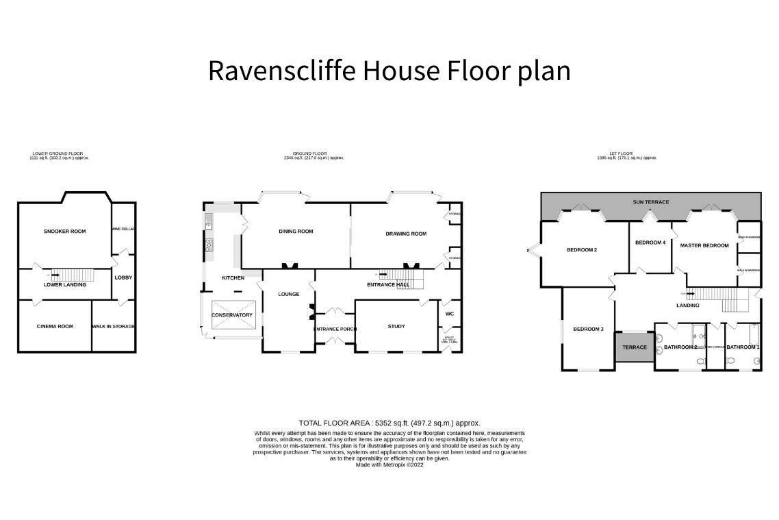 Floorplan — Ravenscliffe, Fort Anne Road, Douglas IM1 5BN.
