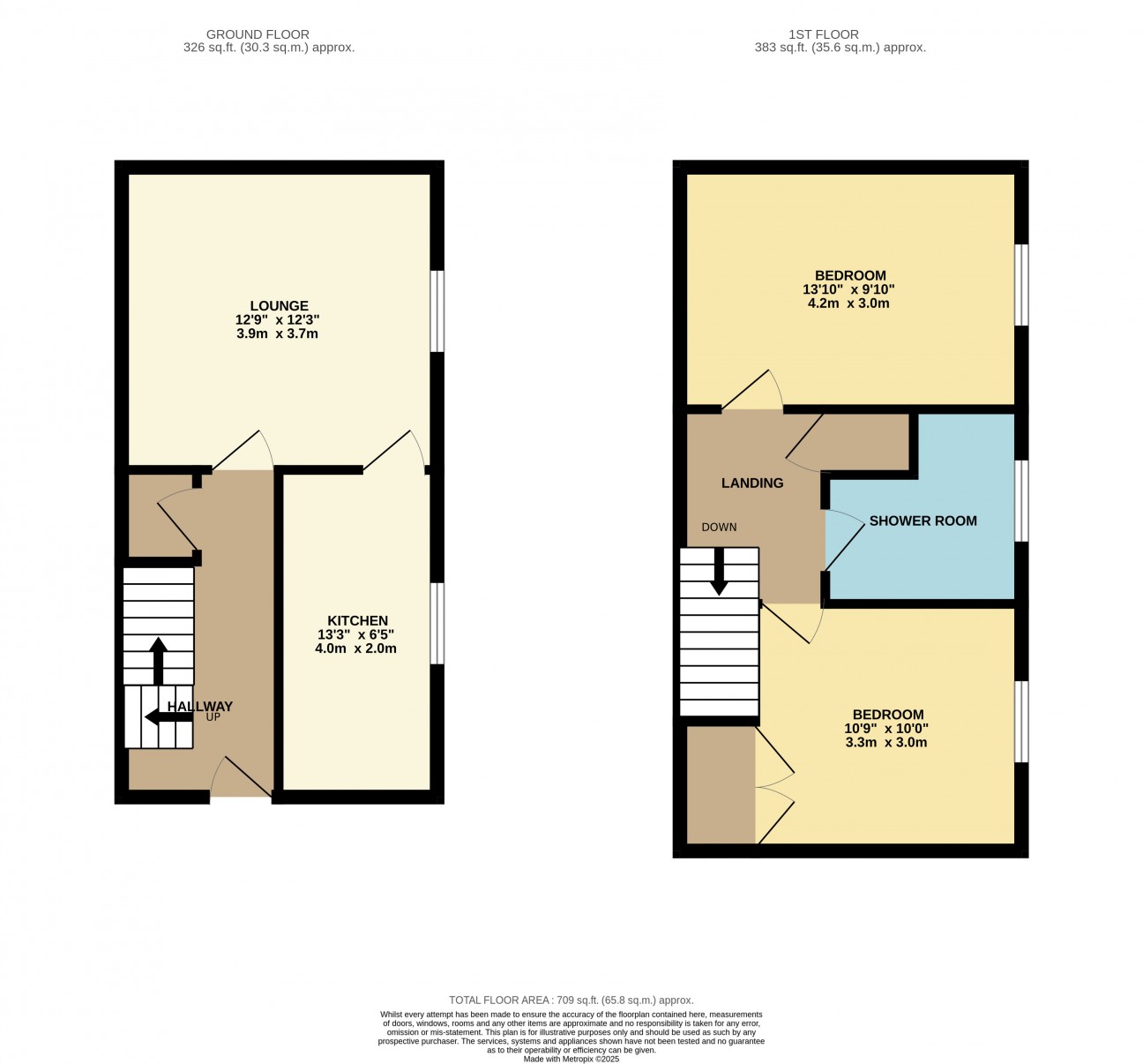 Floorplan — Flat 2, 12, Rosemount, Douglas, IM1 3EU.
