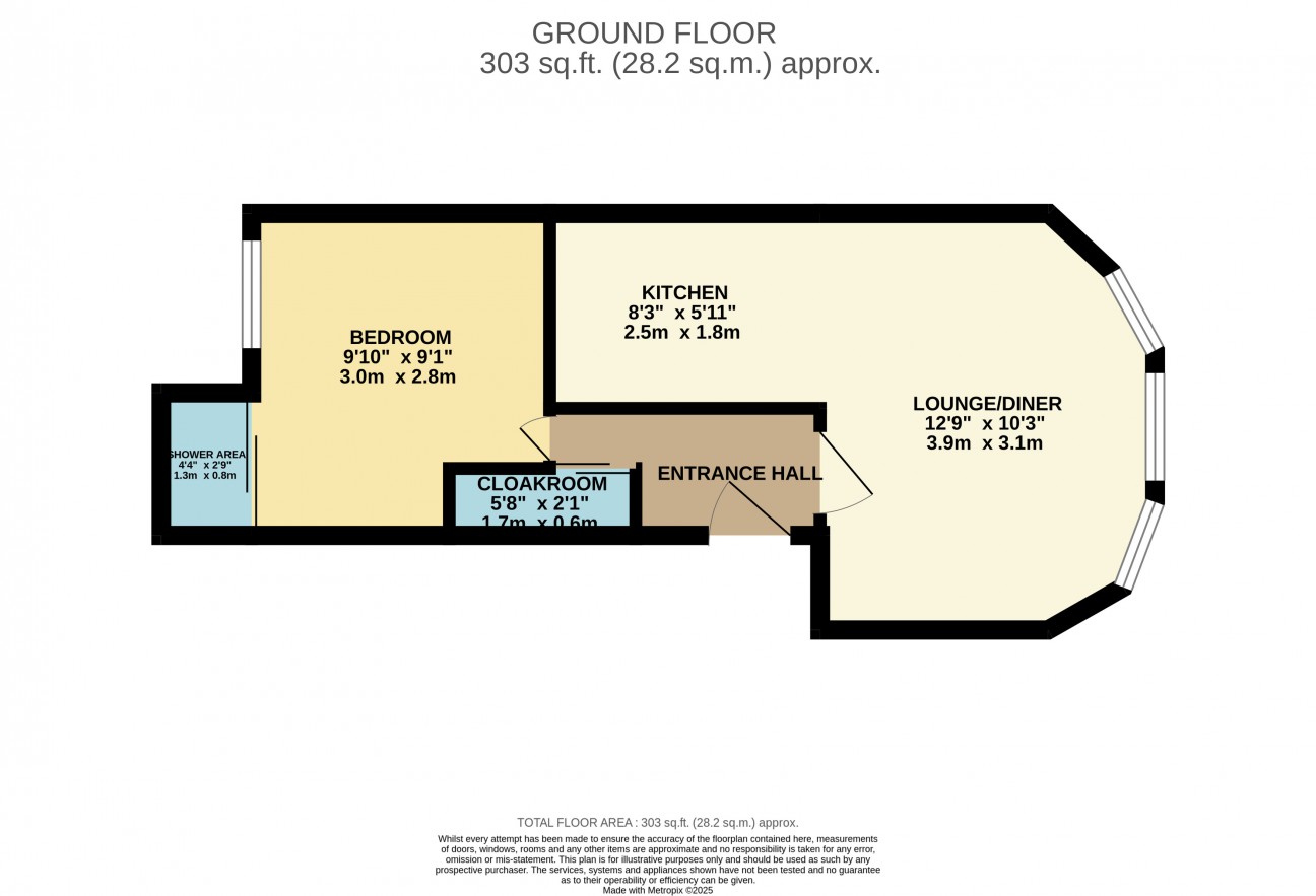 Floorplan — Flat 2, Frankville Court, Woodville Terrace, Douglas, IM2 4HA.