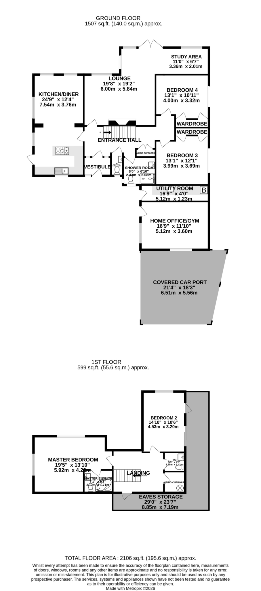 Floorplan — Grianane, Groves Road, Douglas.