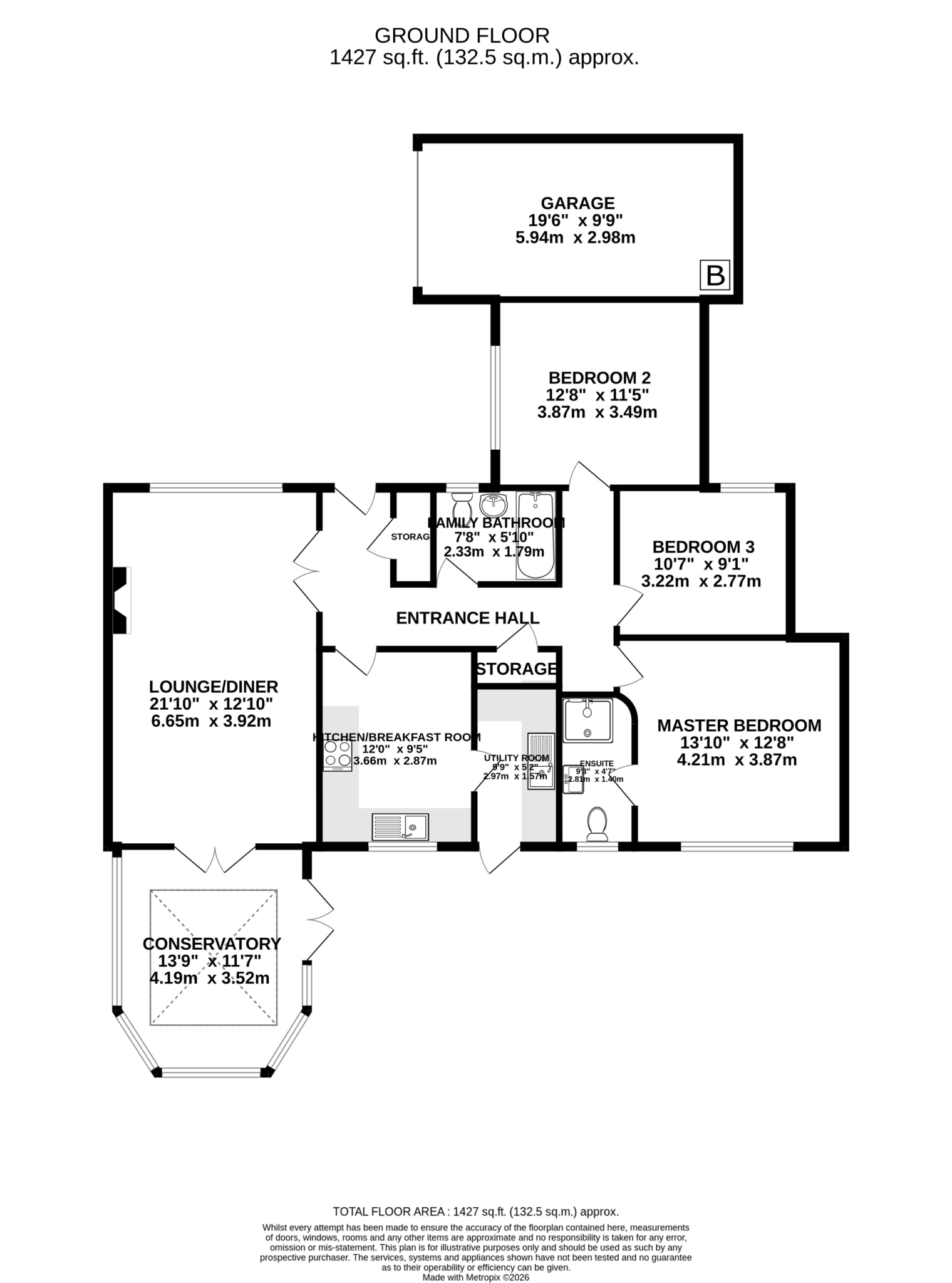 Floorplan — 25 The Laurels, Douglas.