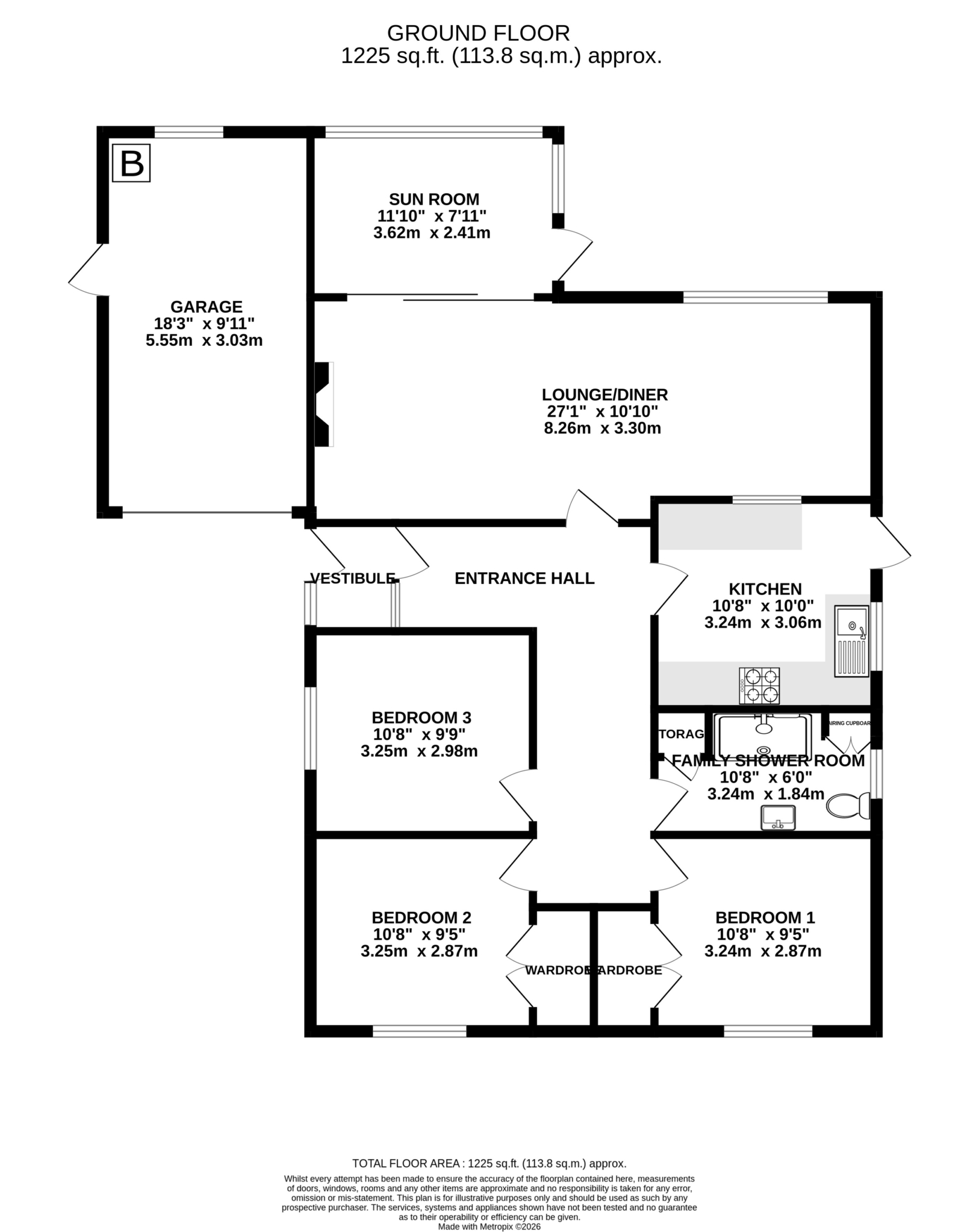Floorplan — 22 Glen Vine Park, Glen Vine.