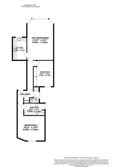 Floorplan — Flat 3 Carmodale, Ramsey.