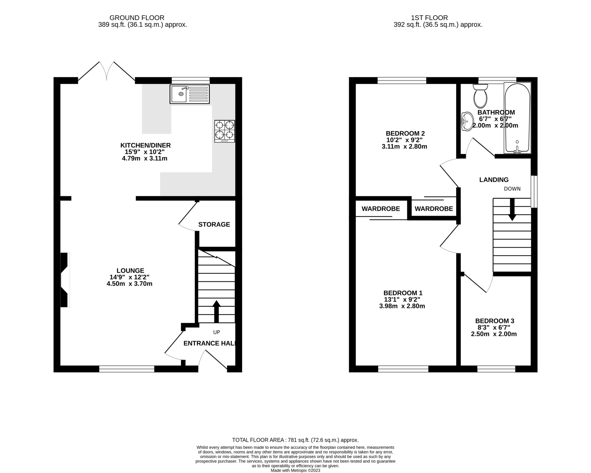 Floorplan — 18 Dovescroft, Douglas.