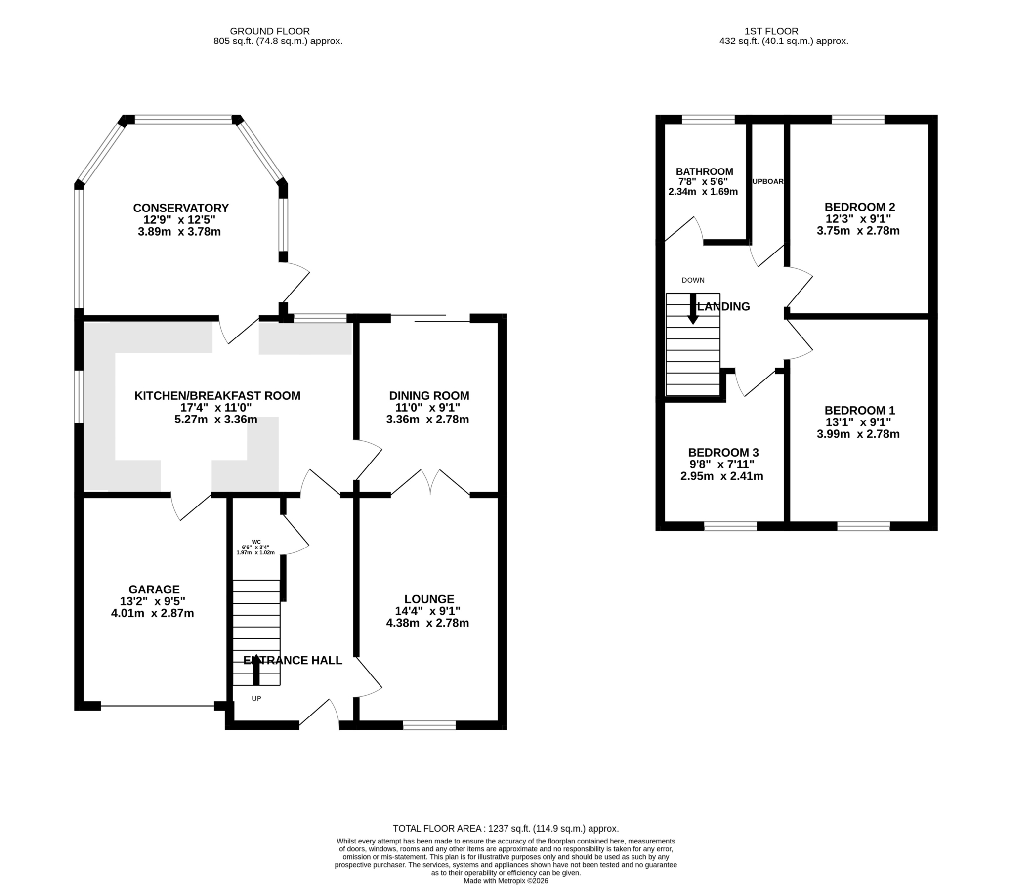 Floorplan — 22 Clybane Road, Douglas.