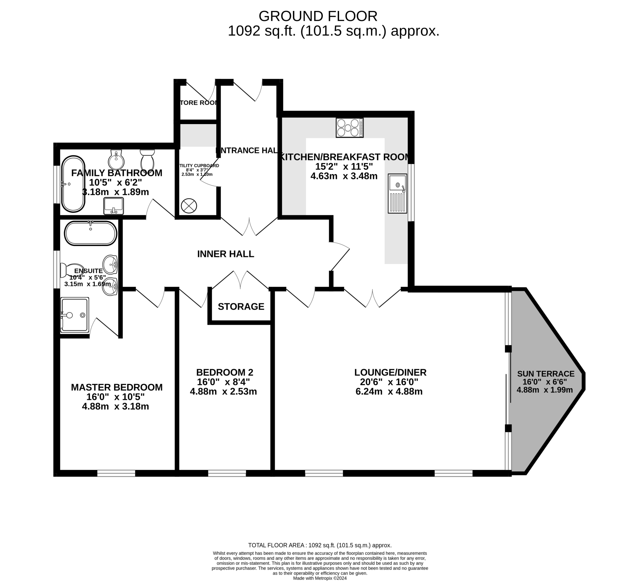 Floorplan — 3 Majestic Apartments, King Edward Road, Onchan.