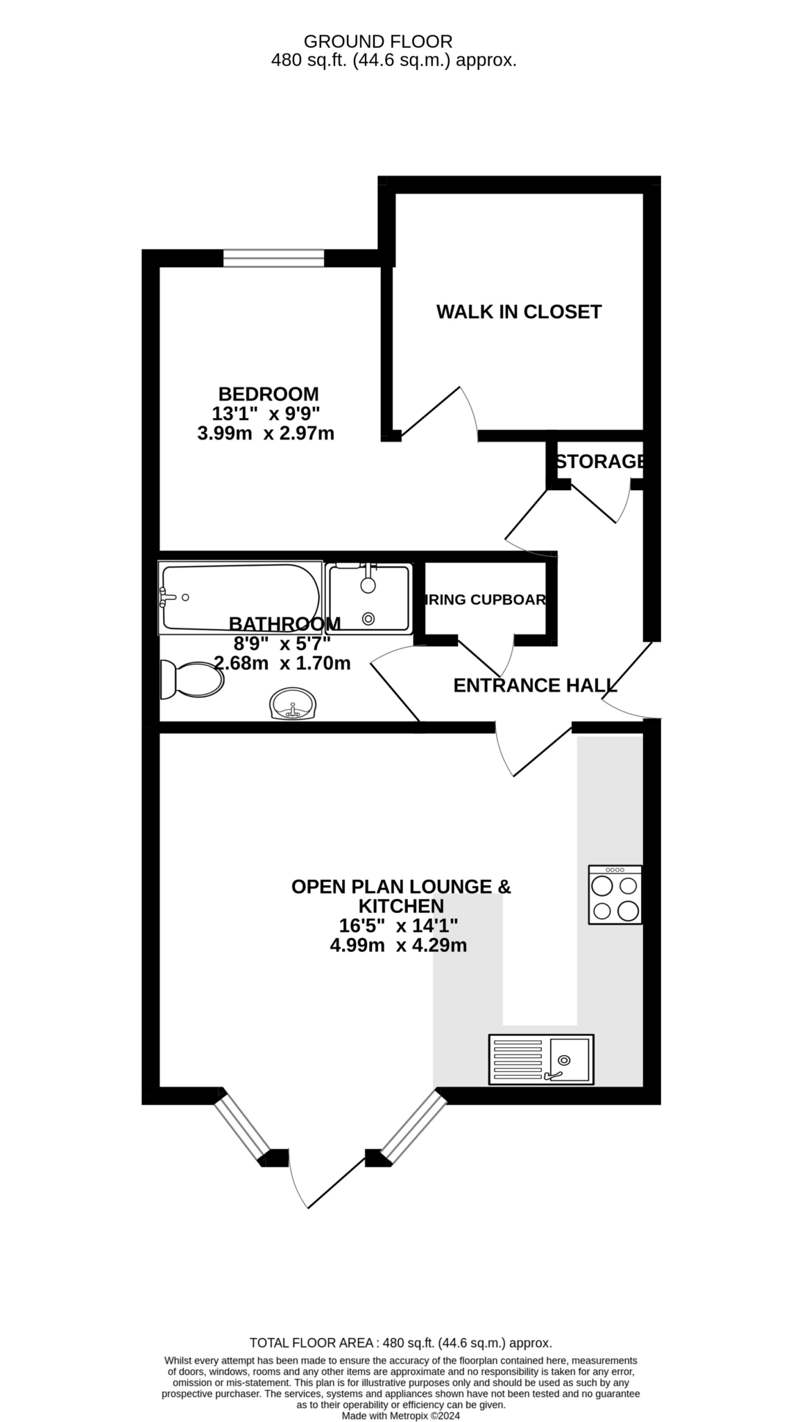 Floorplan — Apartment 1, 11-12 Peel Road, Douglas.