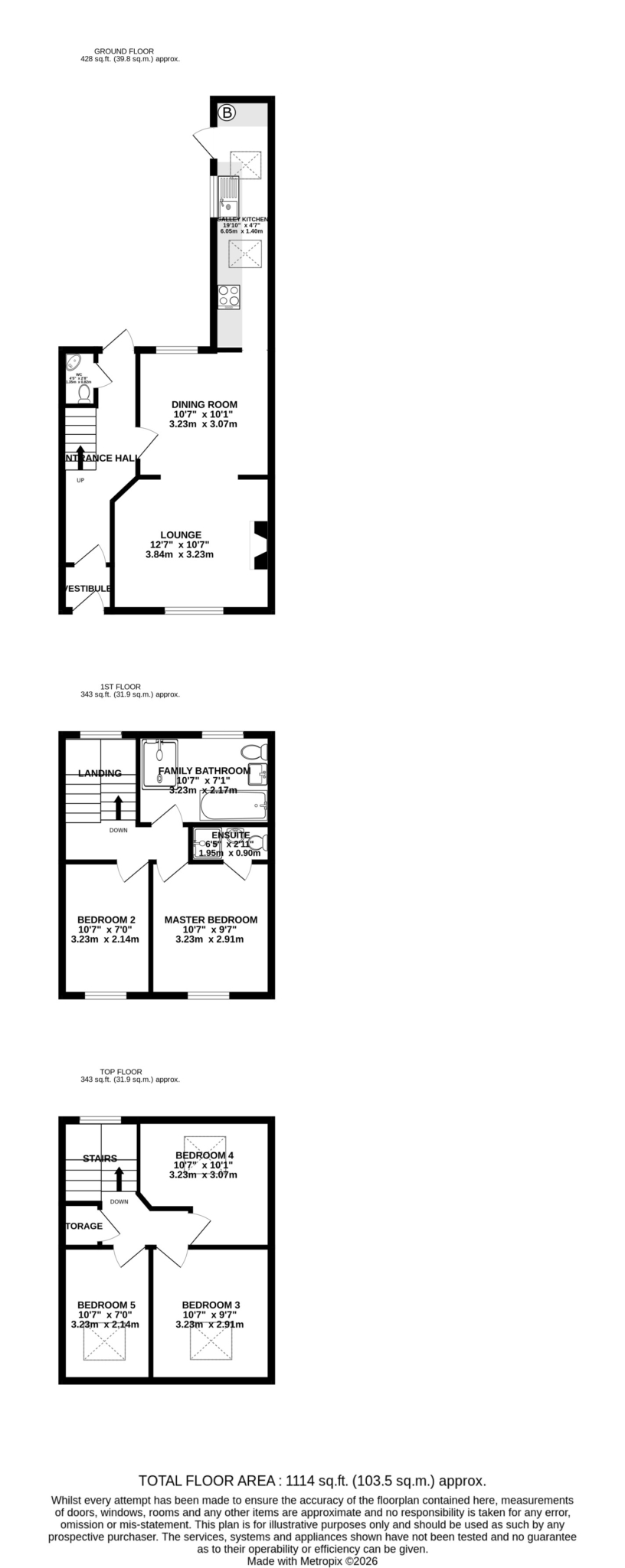Floorplan — 3 Clarke Street, Douglas.
