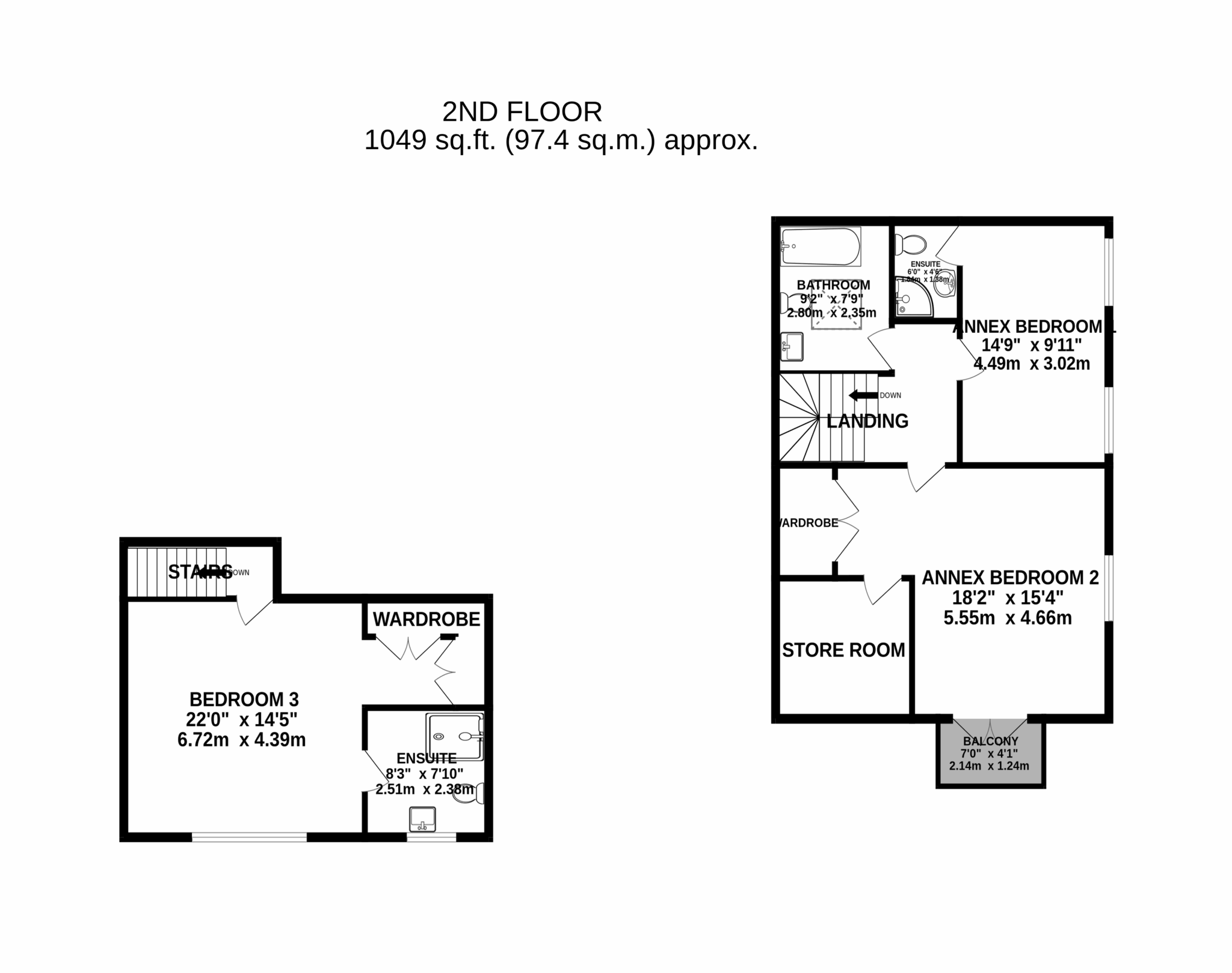 Floorplan — Glen Cam, Corlea Road, Ballasalla. — Plan 2 of 3