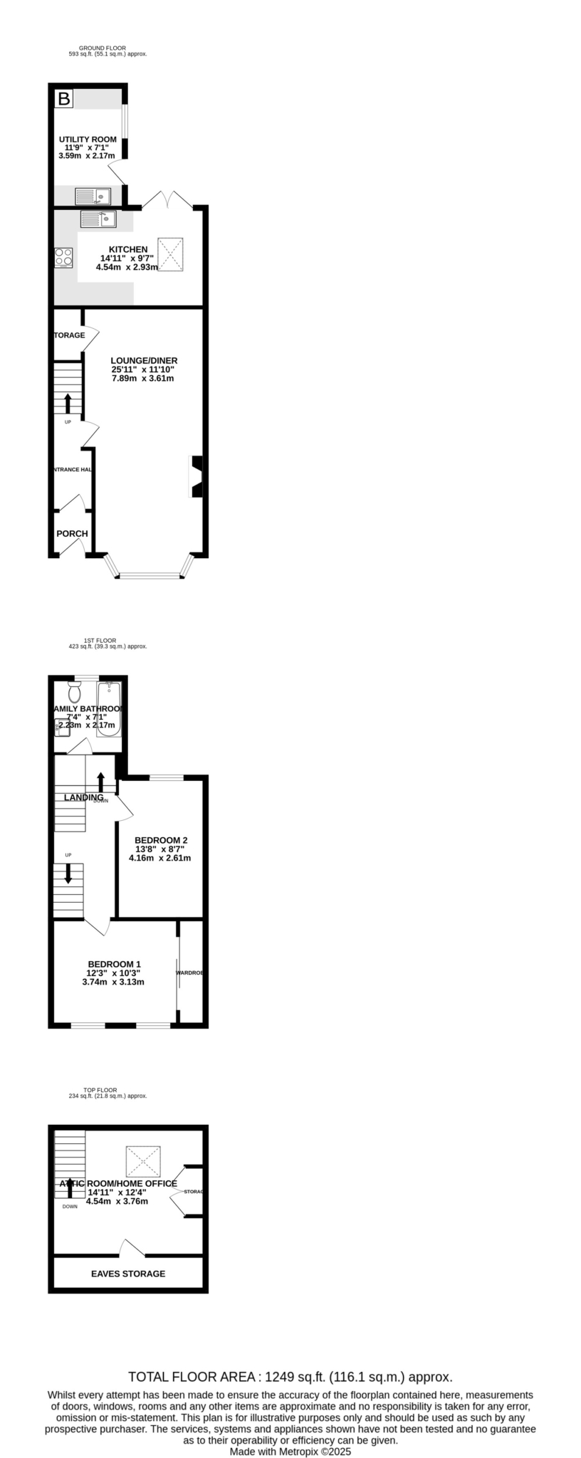 Floorplan — 18 Victoria Avenue, Douglas.