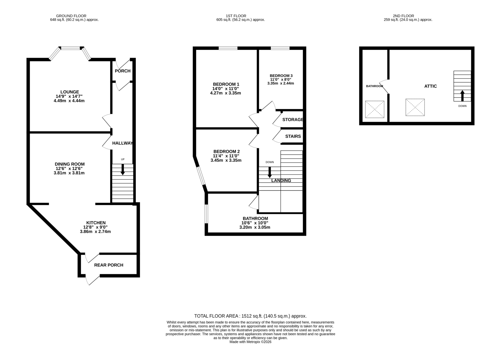 Floorplan — 11 Royal Drive, Onchan.