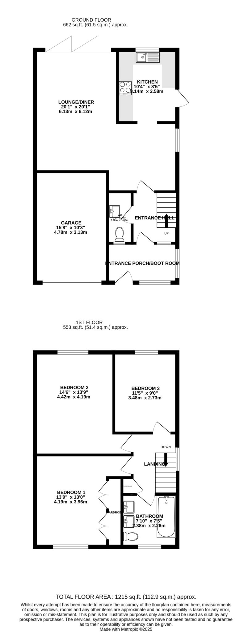 Floorplan — 11 Lower Dukes Road, Douglas.