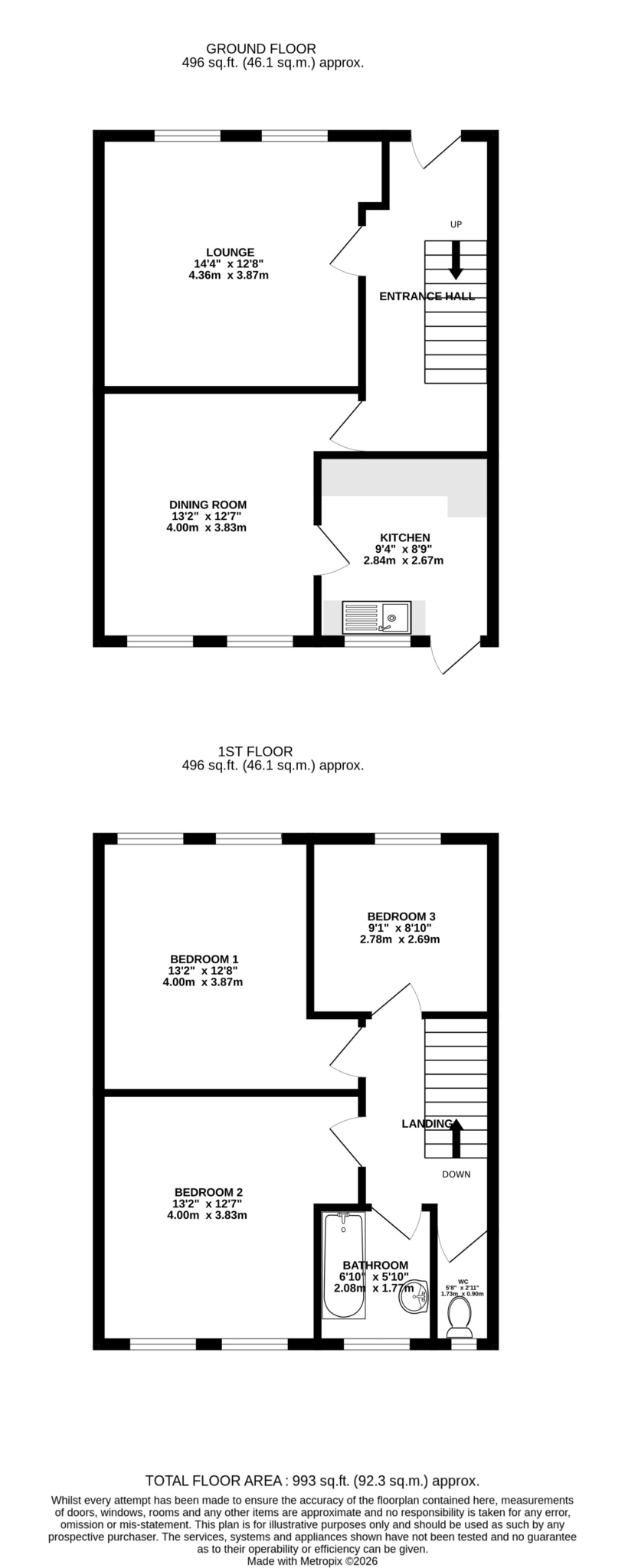 Floorplan — 10 Falcon Cliff Terrace, Douglas.