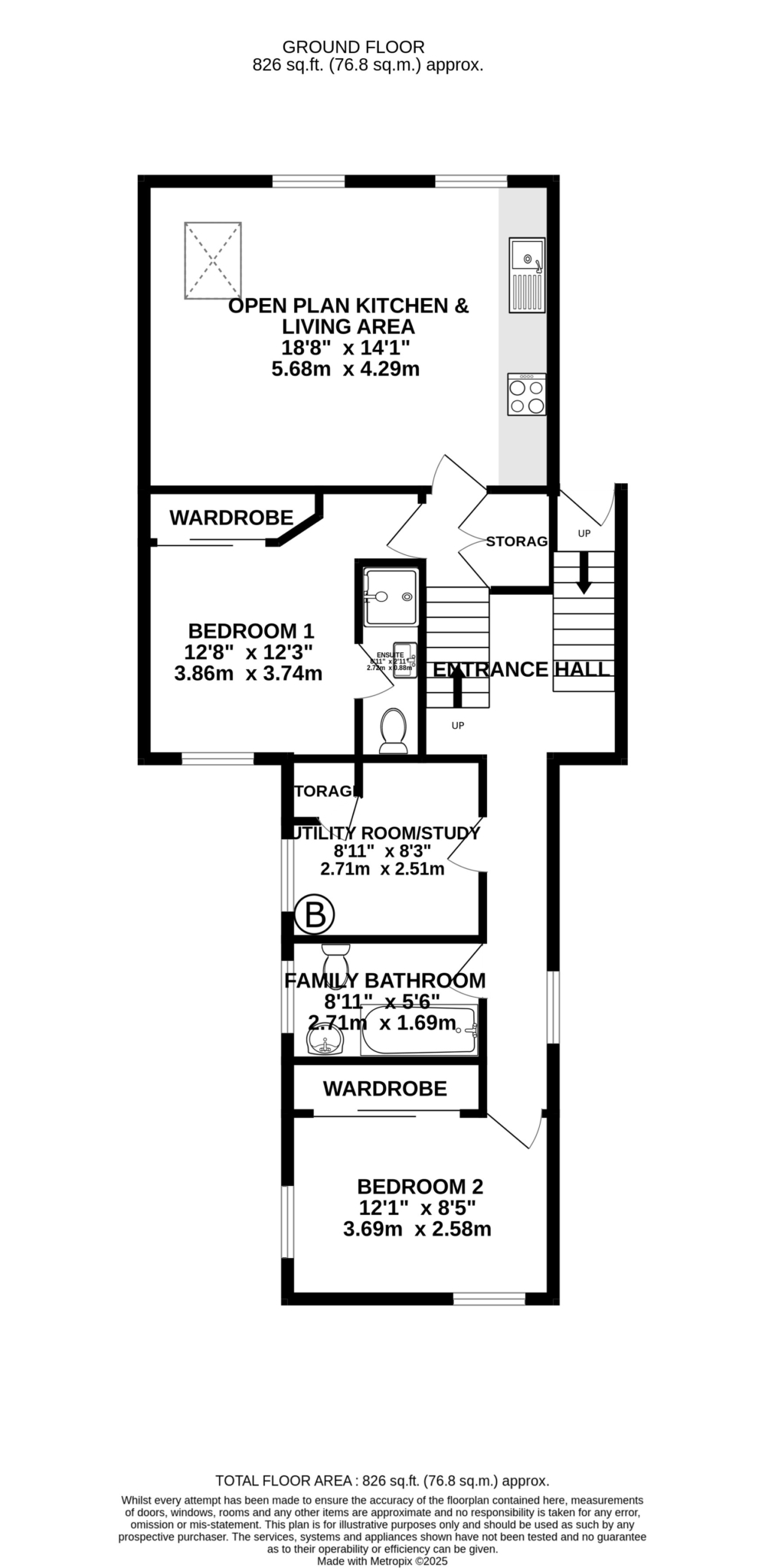 Floorplan — Apt 5, 8 Woodville Terrace, Douglas.