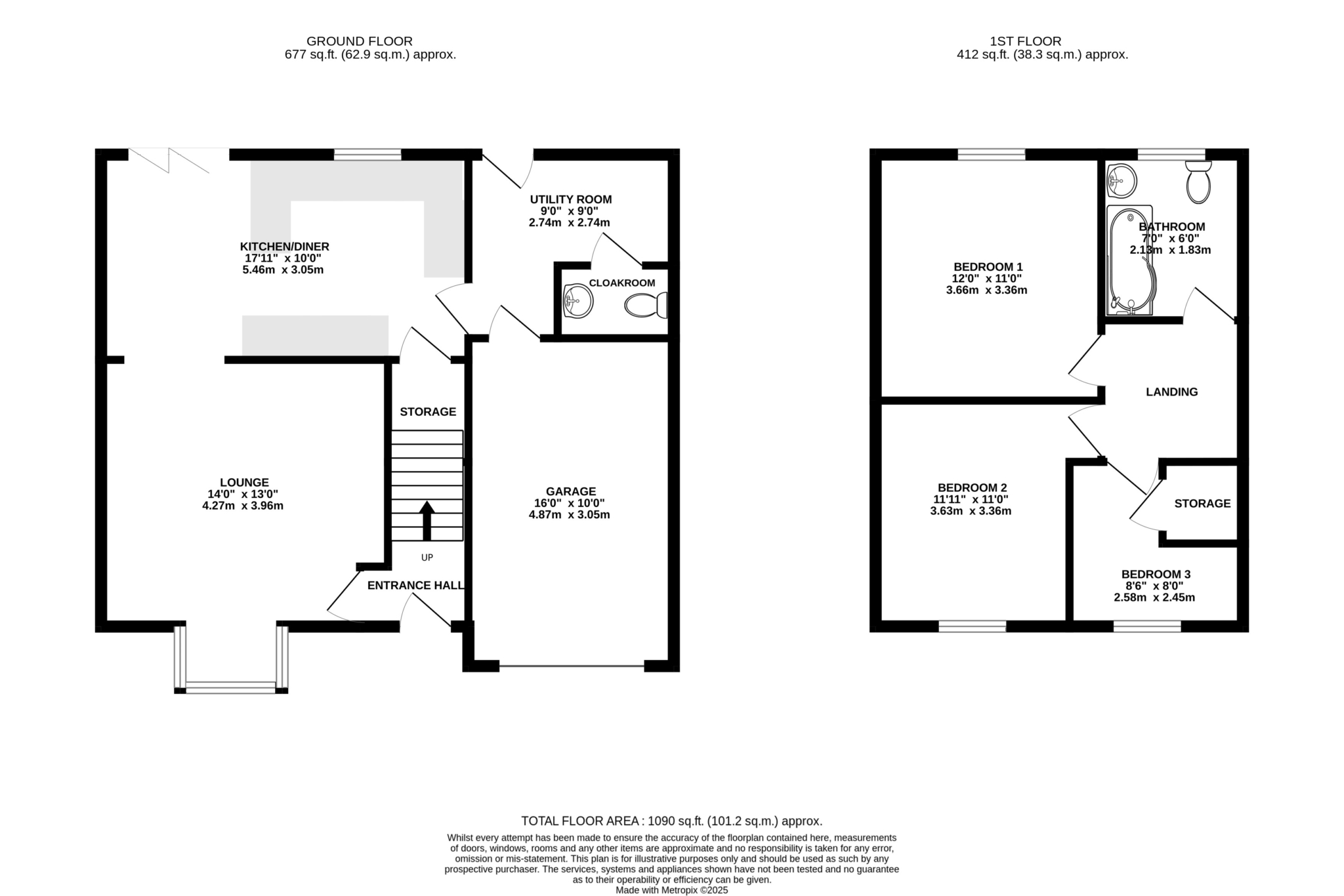 Floorplan — 17 Ashbourne Avenue, Saddlestone, Douglas.