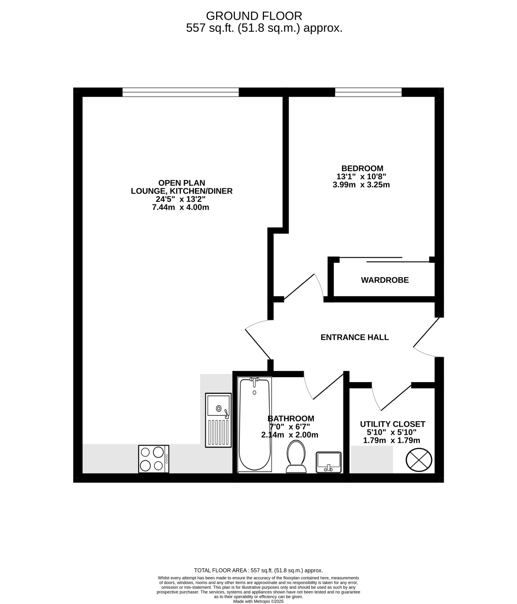Floorplan — 9 Royal Shore Apartments, Port Erin.