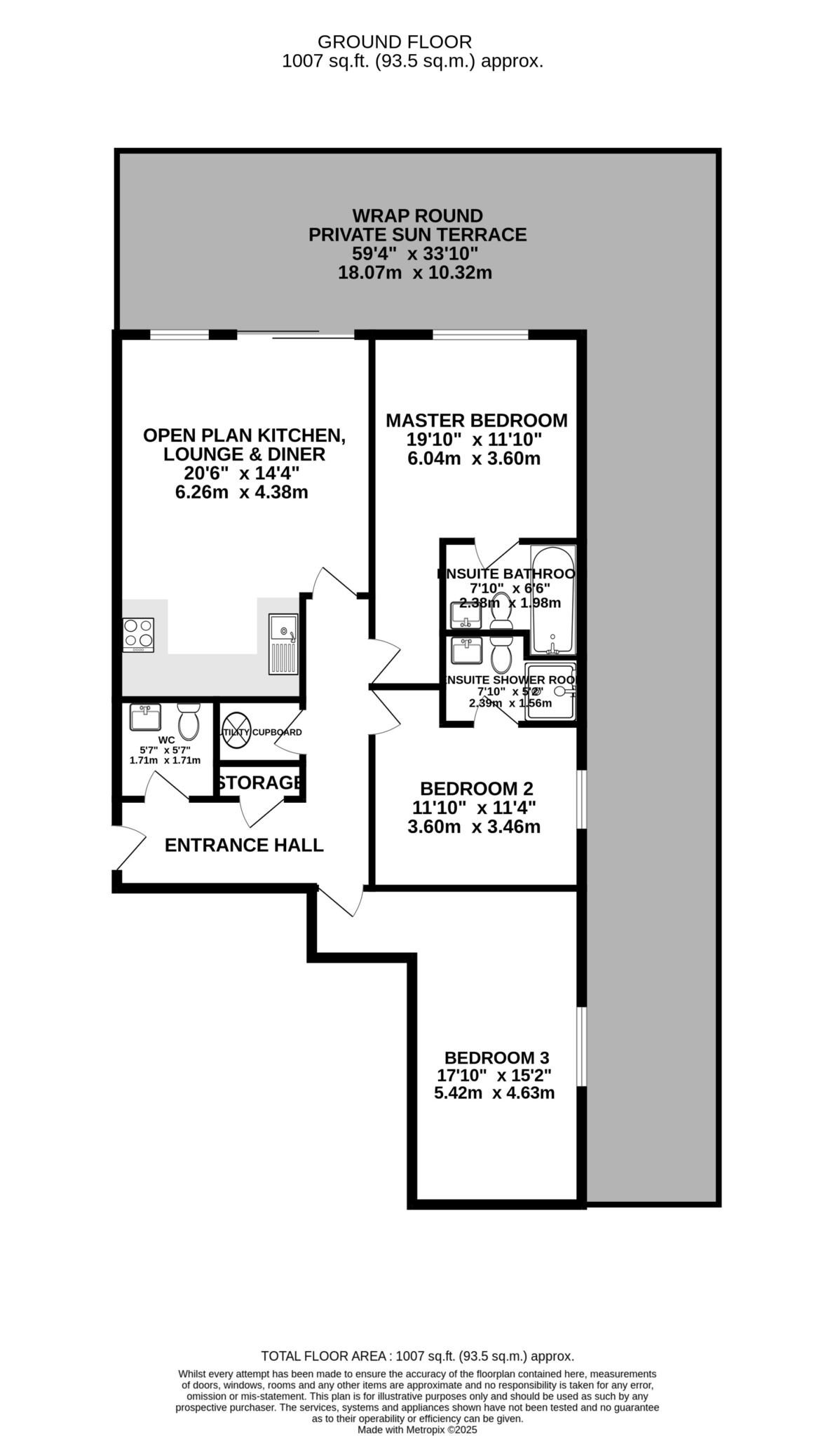 Floorplan — Apt 45, Majestic Apartments, Onchan.