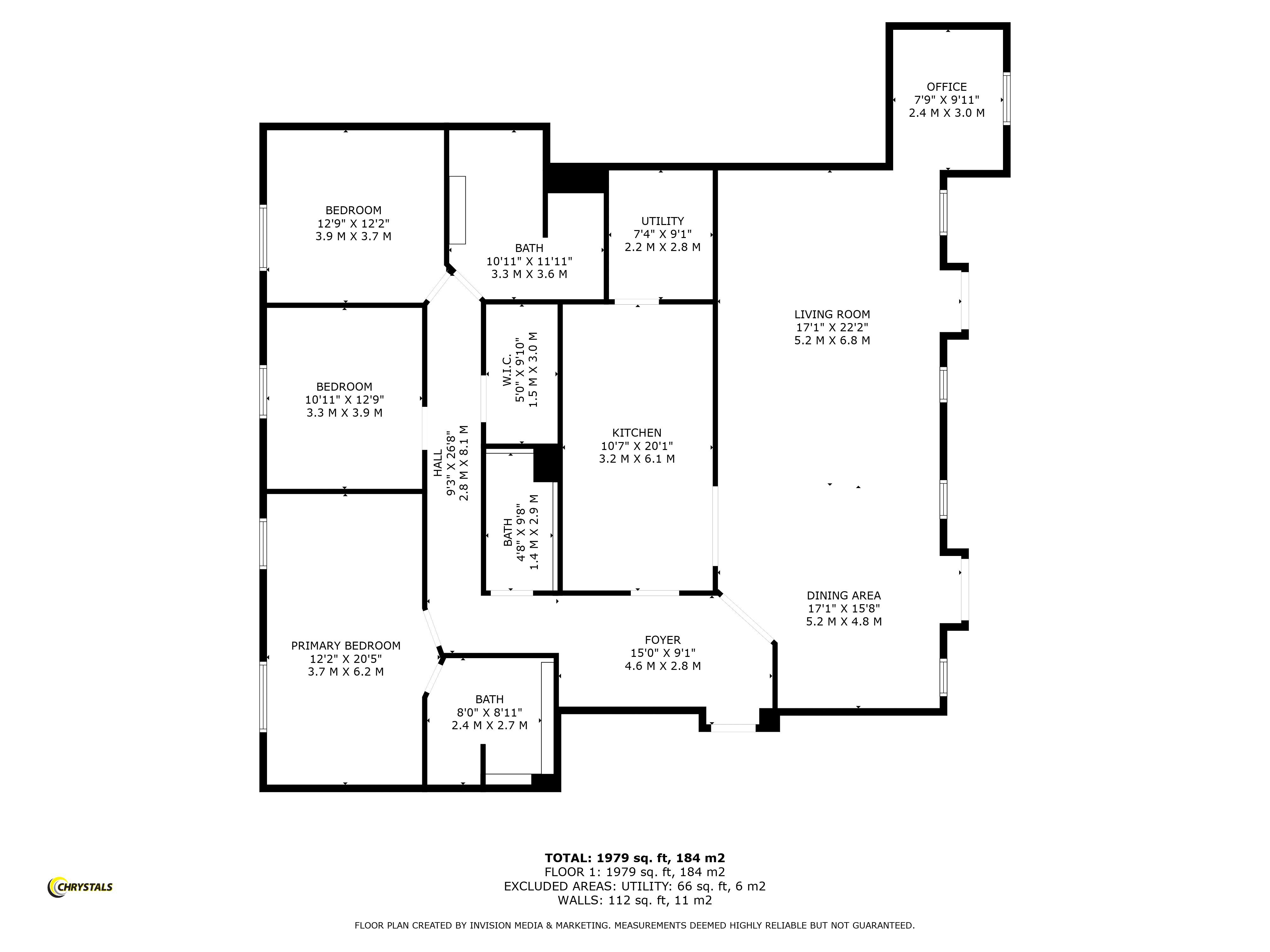 Floorplan — Apartment 13 Kensington Place, Onchan IM3 1RD.