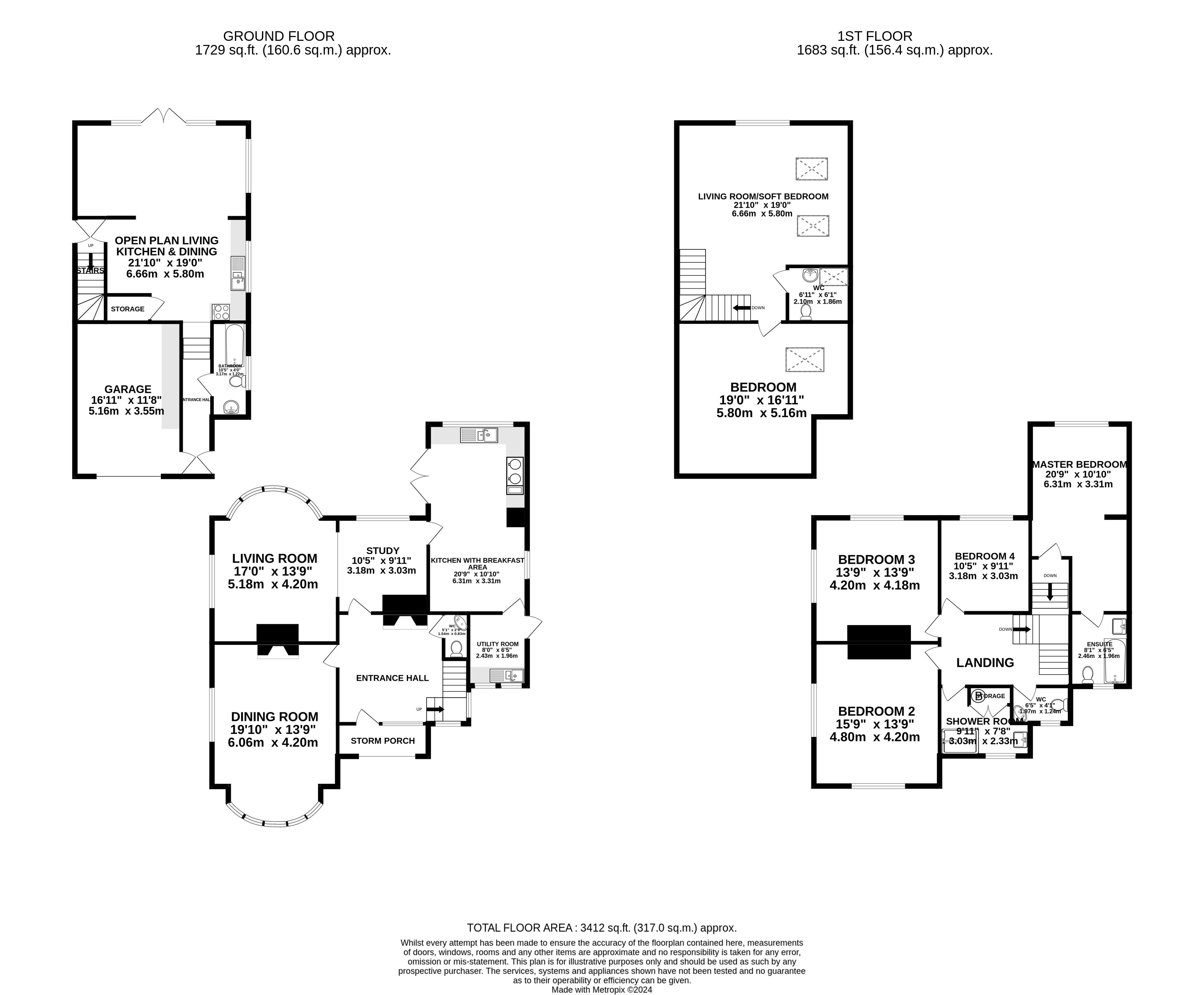 Floorplan — Moorcroft, Quarterbridge Road, Douglas IM2 3RL.