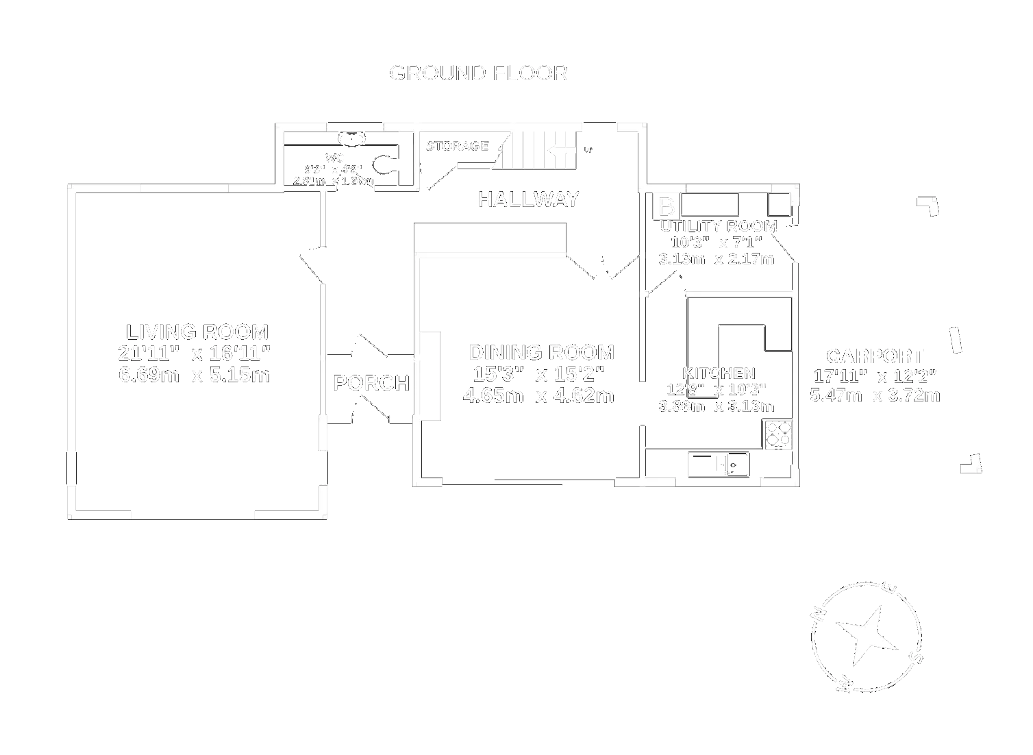 Floorplan — Crowcreen Cottage, Ballaglass Glen Road, Ramsey.