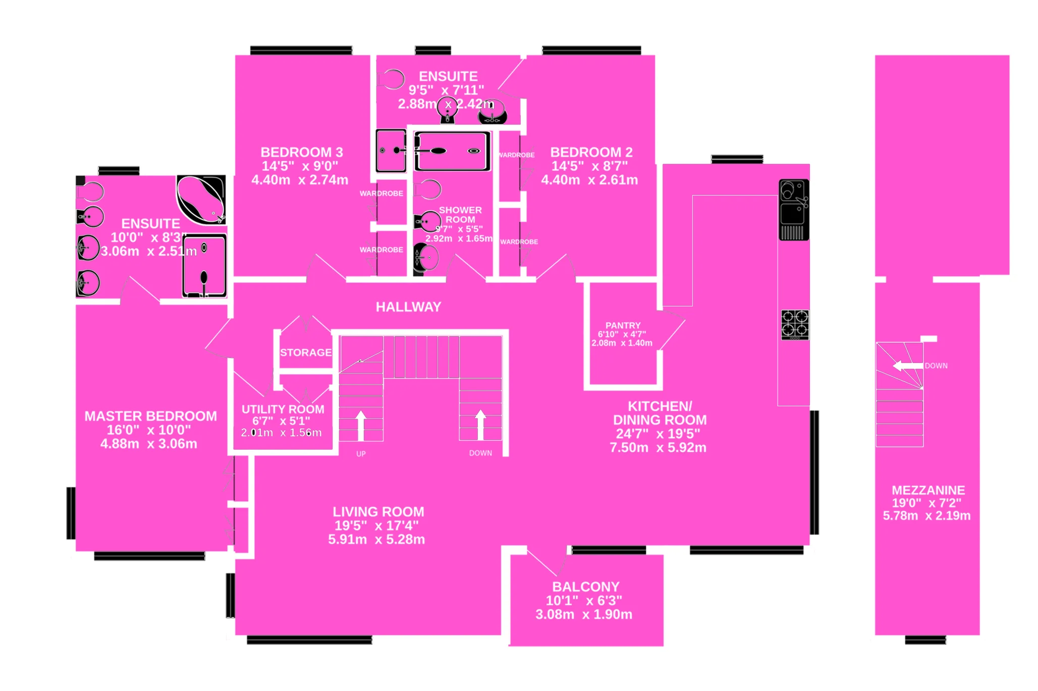 Floorplan — Fairways, Clifton Road, Port St Mary. — Plan 2 of 2