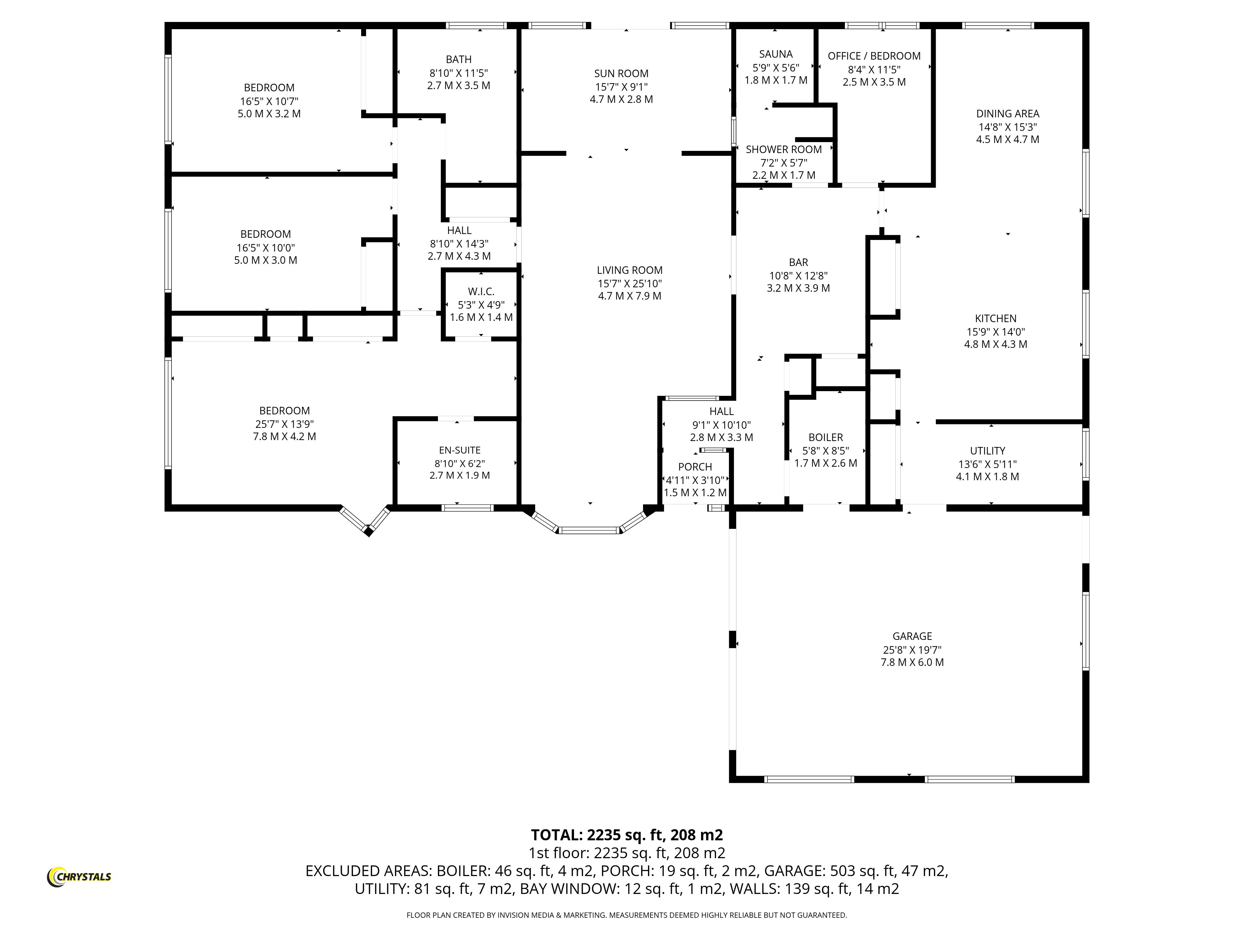 Floorplan — 11 The Kirkway, Harbour Road, Onchan IM3 1BH.