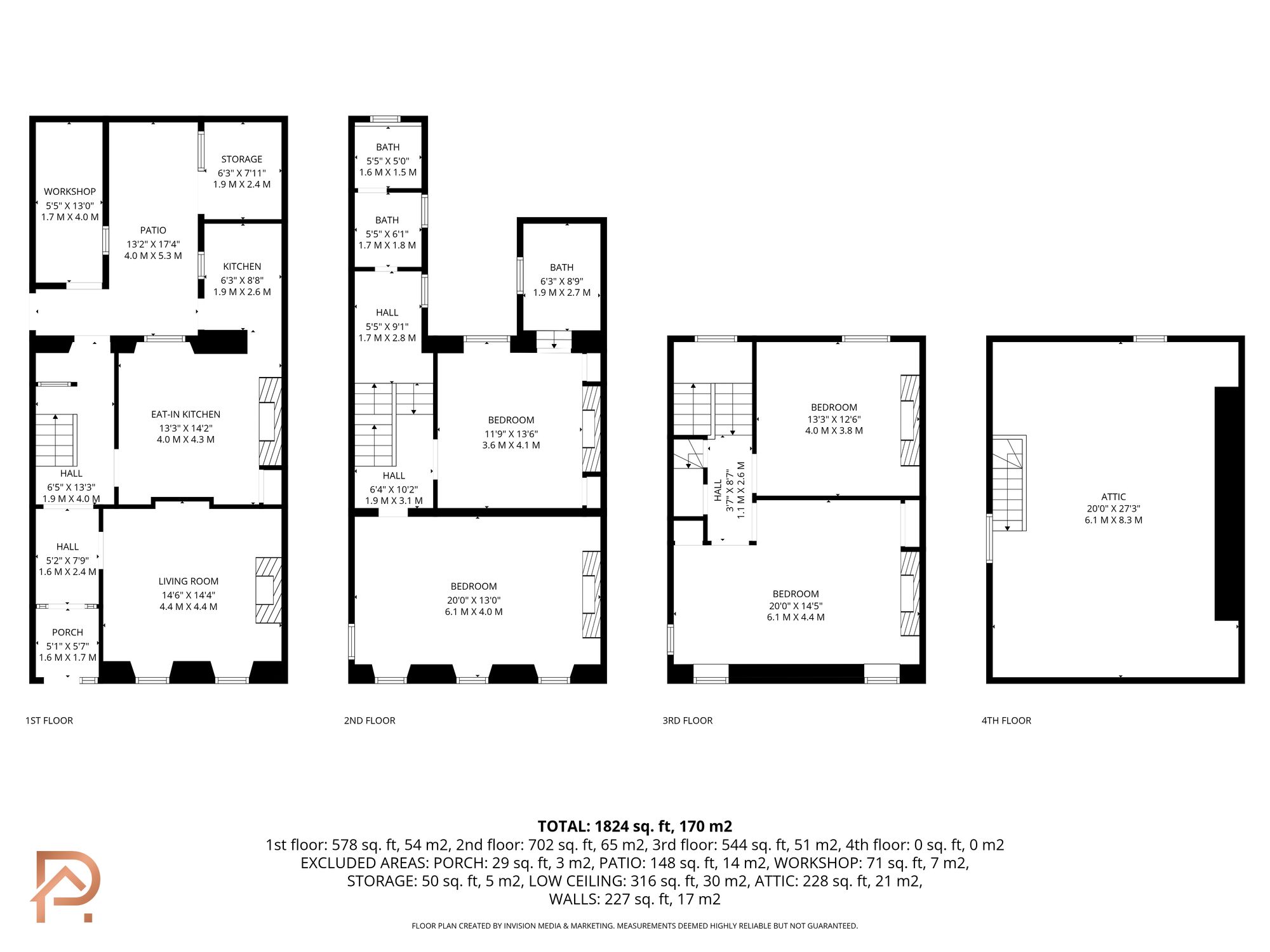 Floorplan — 3 bed house for sale in Taubman Terrace, Douglas, IM1.