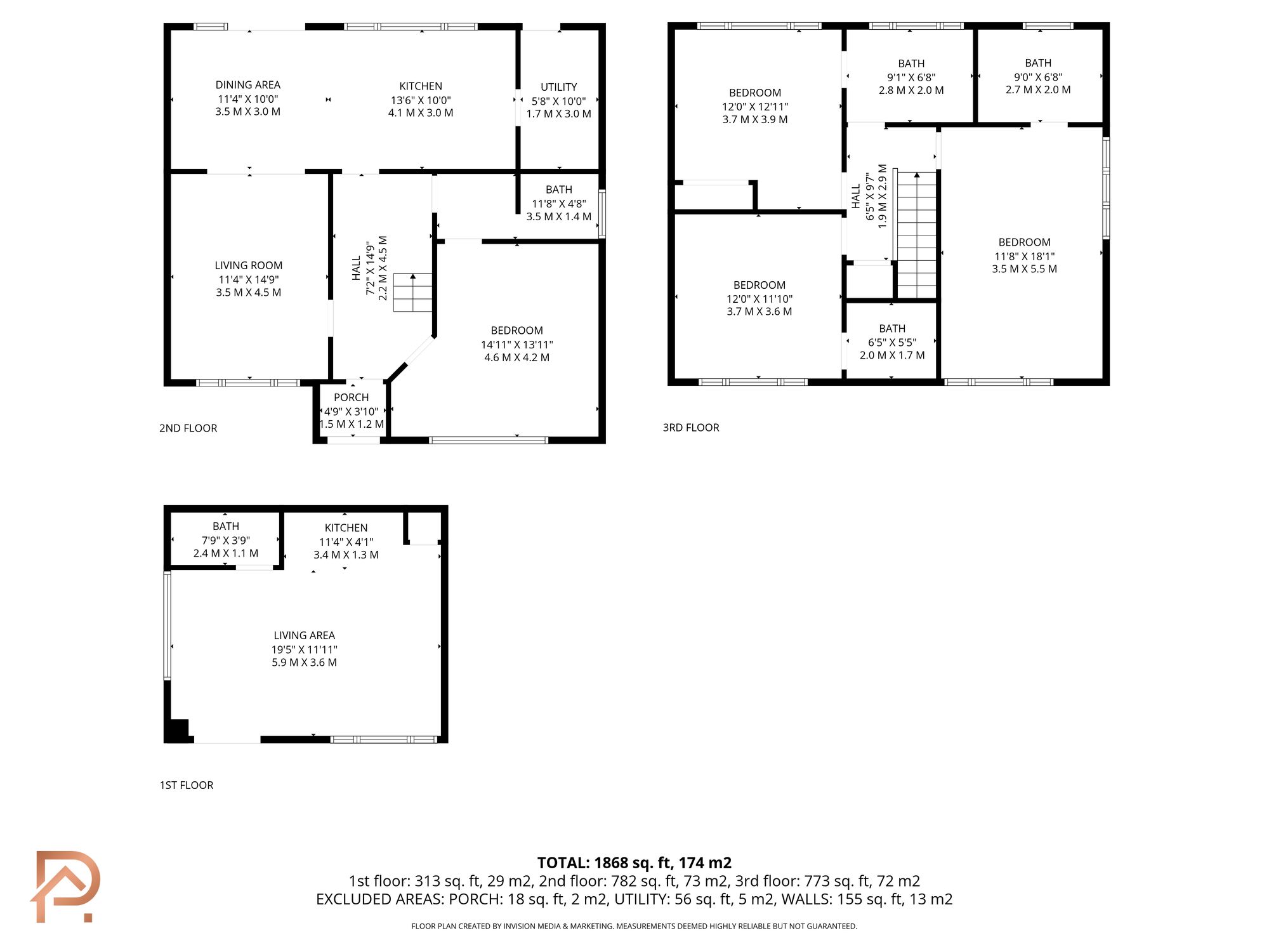 Floorplan — 4 bed detached house for sale in Lheaney Road, Ramsey, IM8.