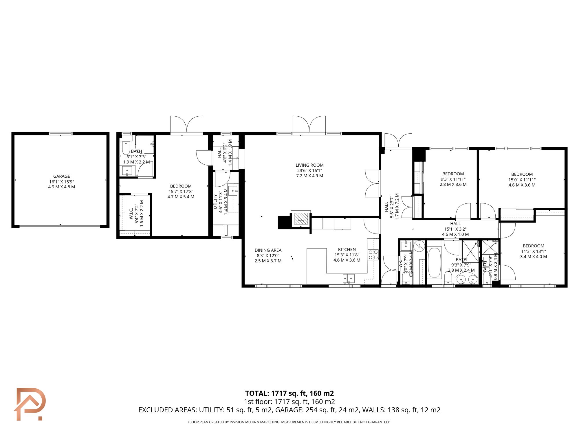 Floorplan — 4 bed detached bungalow for sale in Nirvana Ramsey Road Laxey, Ramsey.