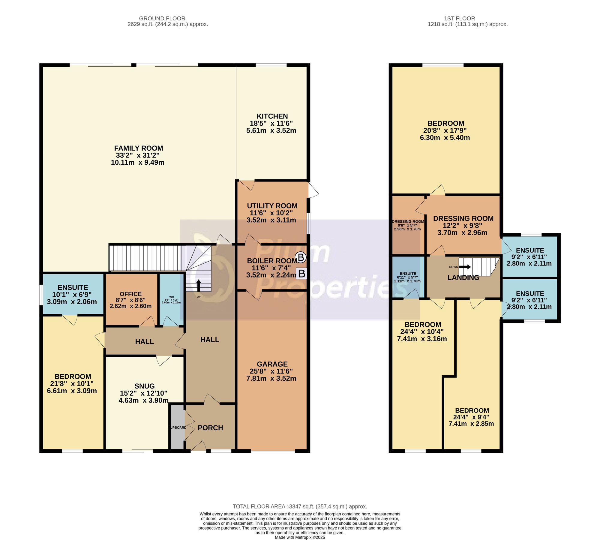 Floorplan — 4 bed detached house for sale in Scarlett Road, Castletown, IM9.